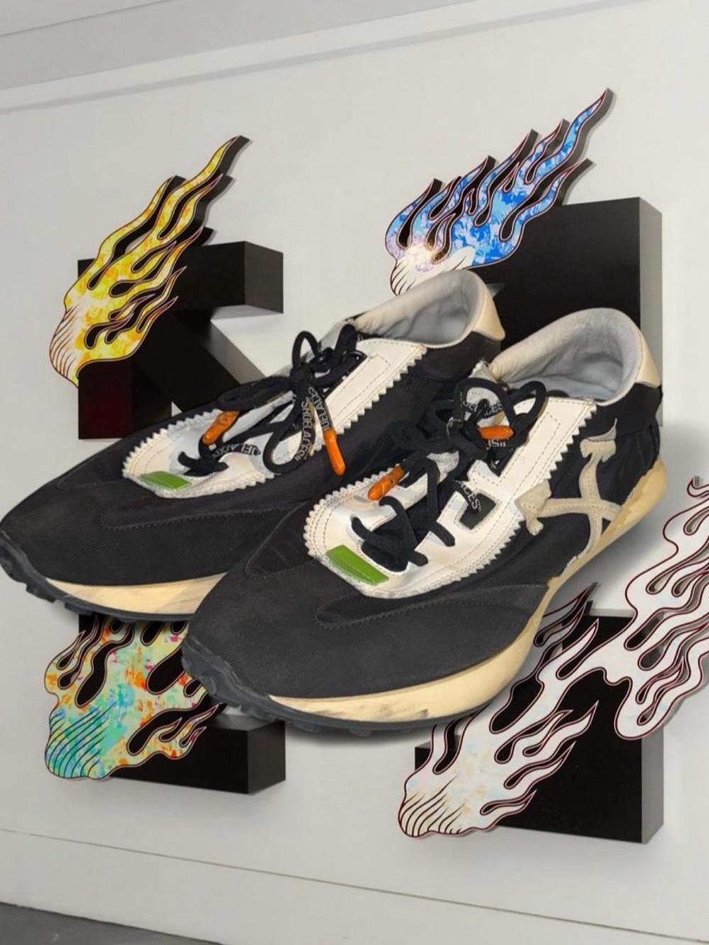 off-white virgil abloh running sole chunky sneakers